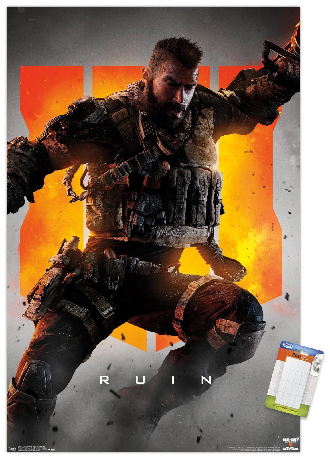 Call of Duty: Black Ops 4 - Ruin Key Art Wall Poster, 14.725" x 22.375"