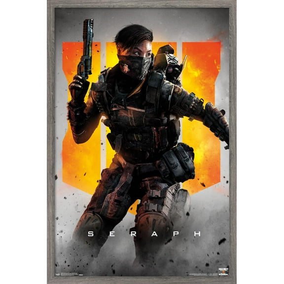 Call of Duty: Black Ops 4 - Seraph Key Art Wall Poster, 14.725" x 22.375", Framed