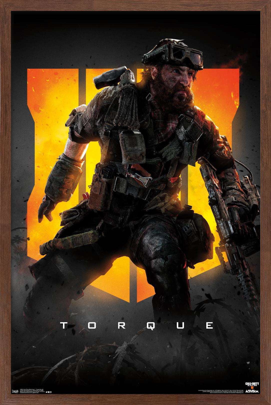 Call of Duty: Black Ops 4 - Torque Key Art Wall Poster, 14.725" x 22.375", Framed