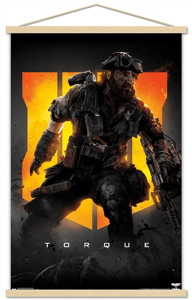 Torque Cod Call of Duty: Black Ops 4 - Torque Key Art Wall Poster with Wooden ...