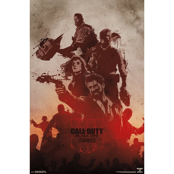 Call of Duty: Black Ops 4 - Zombie Graphic Wall Poster, 22.375" x 34"
