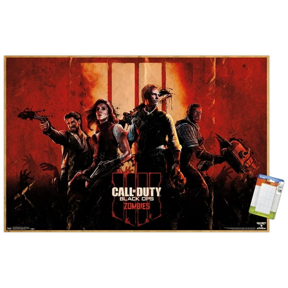 Call of Duty: Black Ops 4 - Zombie Key Art Wall Poster, 14.725" x 22.375"