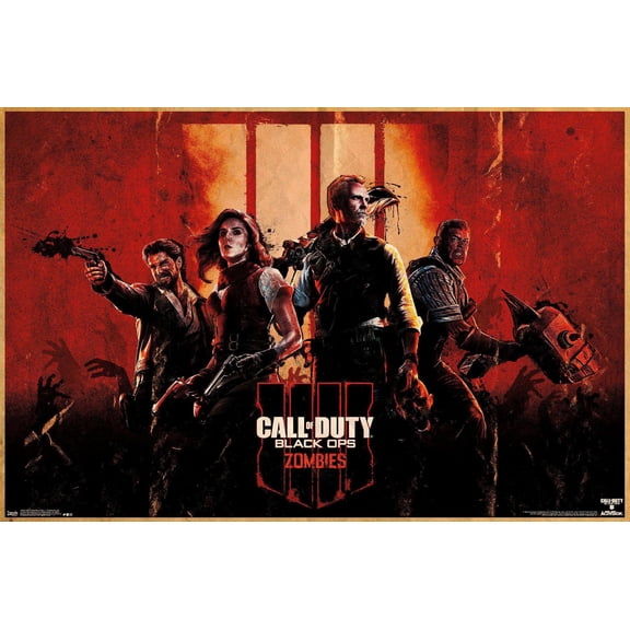 Call of Duty: Black Ops 4 - Zombie Key Art Wall Poster, 14.725" x 22.375"