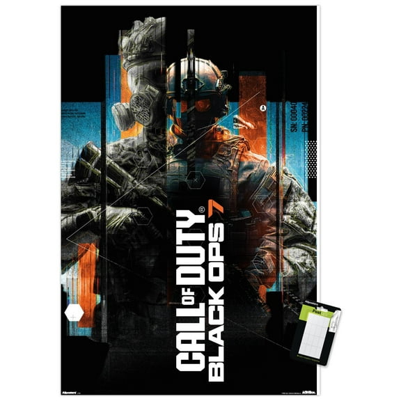 Call of Duty: Black Ops 7 (2025) - Split Reality Black Wall Poster, 22.375" x 34"