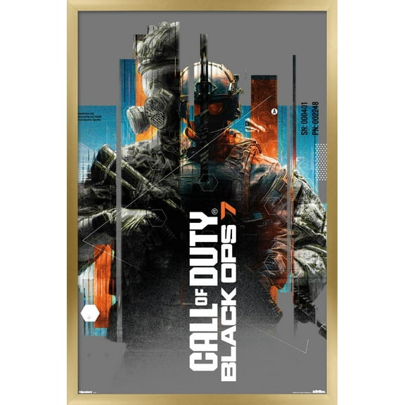 Call of Duty: Black Ops 7 (2025) - Split Reality Gray Wall Poster, 22.375" x 34" Framed