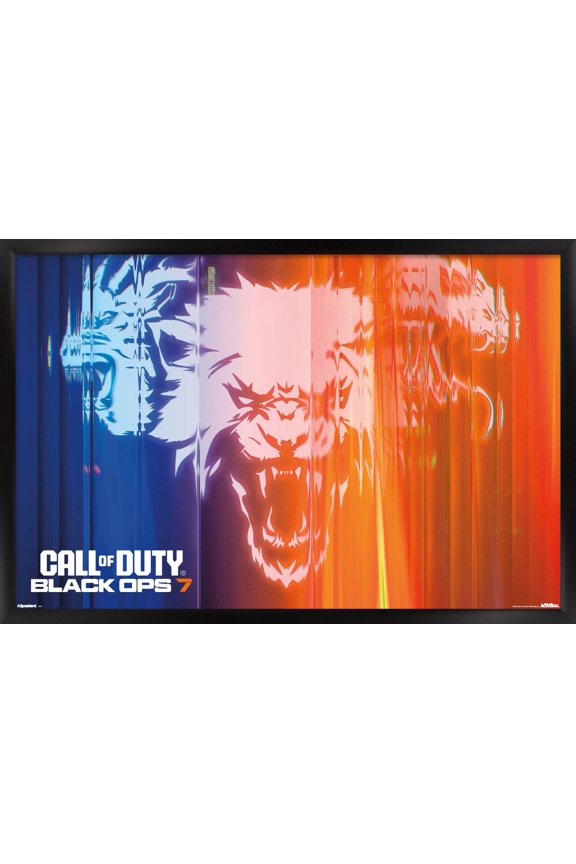 Call of Duty: Black Ops 7 (2025) - Vault Edition Key Art Landscape Wall Poster, 14.725" x 22.375" Framed