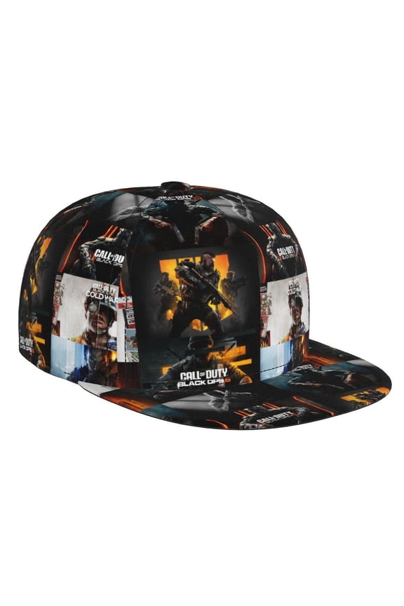Call of Duty Black Ops Adjustable Brim Bill Baseball Cap Adjustable Snapback Hat Hip Hop Cap Dad Hat Men Women