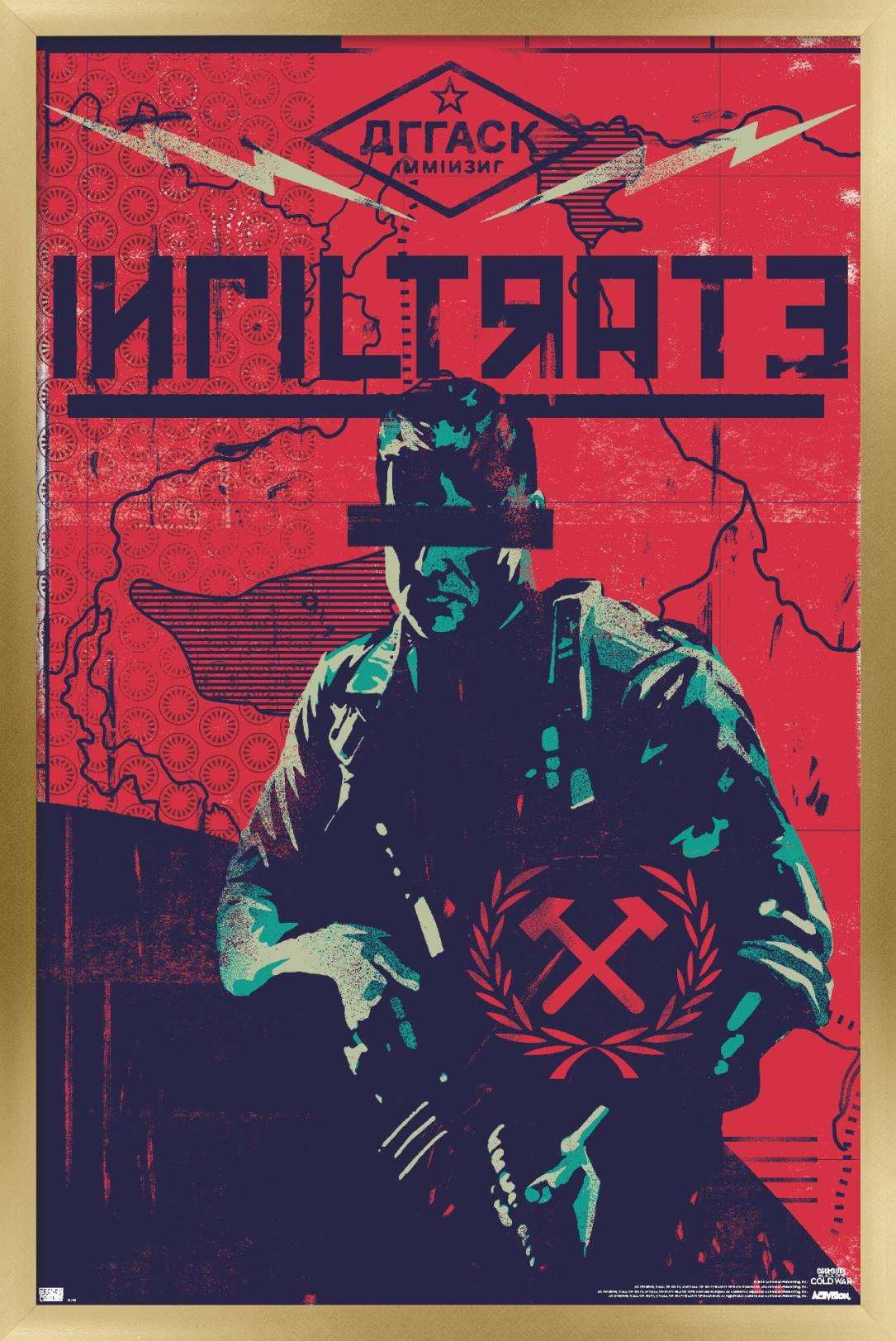 Call of Duty: Black Ops Cold War - Infiltrate Wall Poster, 22.375" x 34", Framed