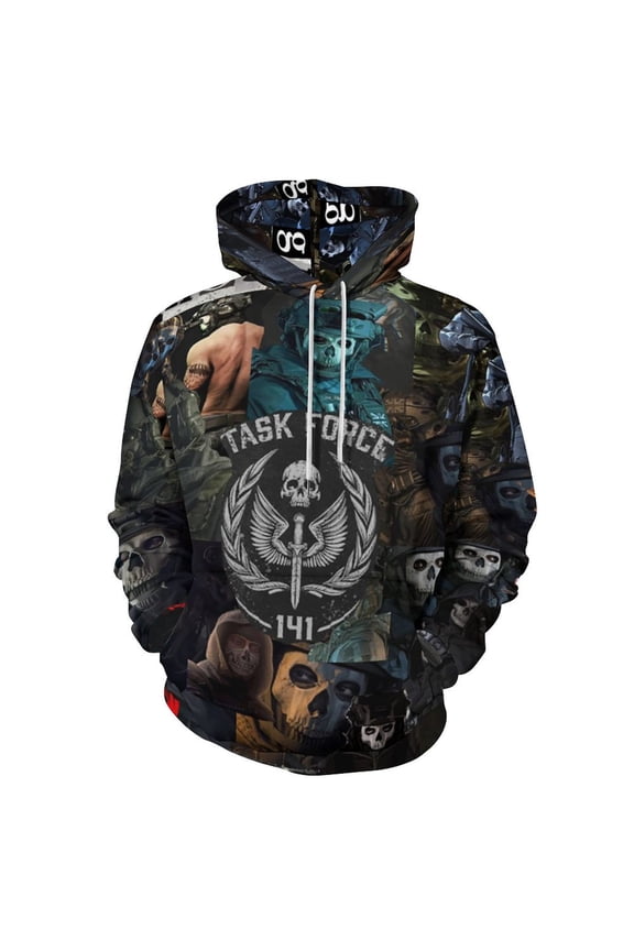 Call of Duty Ghost Casual Hoodie Jacket Hooded Long Sleeves Sweatshirt Pullover Sweaters Women Men
