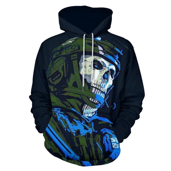 Call of Duty Ghost Casual Hoodie Jacket Hooded Long Sleeves Sweatshirt Pullover Sweaters Women Men