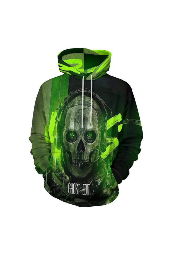 Call of Duty Ghost Casual Hoodie Jacket Hooded Long Sleeves Sweatshirt Pullover Sweaters Women Men