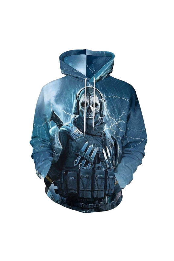 Call of Duty Ghost Casual Hoodie Jacket Hooded Long Sleeves Sweatshirt Pullover Sweaters Women Men