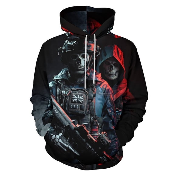 Call of Duty Ghost Pullover Hoodie Casual Hooded Long Sleeves Sweatshirts Women Men