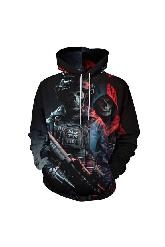 Call of Duty Ghost Pullover Hoodie Casual Hooded Long Sleeves Sweatshirts Women Men