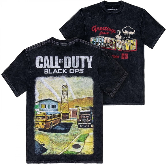 Call of Duty Greetings From Nuke Town Front and Back Print T-Shirt-Small