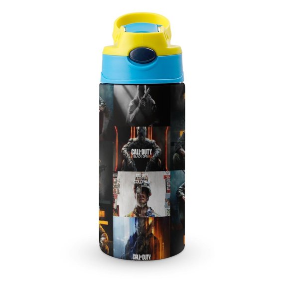 Call of Duty Insulated Stainless Steel Water Bottle with Straw Vacuum Water Tumbler Reusable Leak Proof Cup