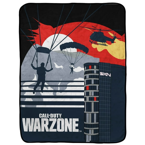 Call of Duty Kids Throw, 46 x 60, Microfiber, Black, Blizzard