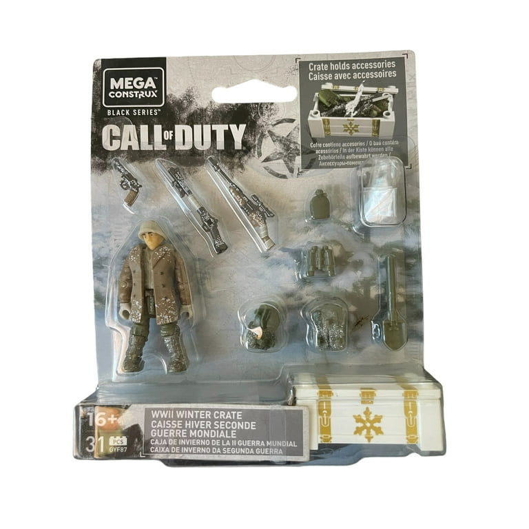 Call of Duty Mega Construx Winter Weapons Crate WWII Series Black 31 Piece Construction Set Walmart