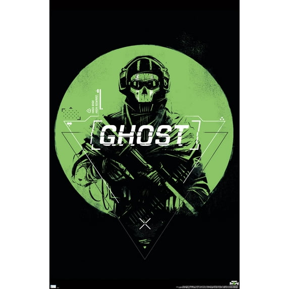 Call of Duty: Modern Warfare 2 - Ghost Emblem Wall Poster, 22.375" x 34"