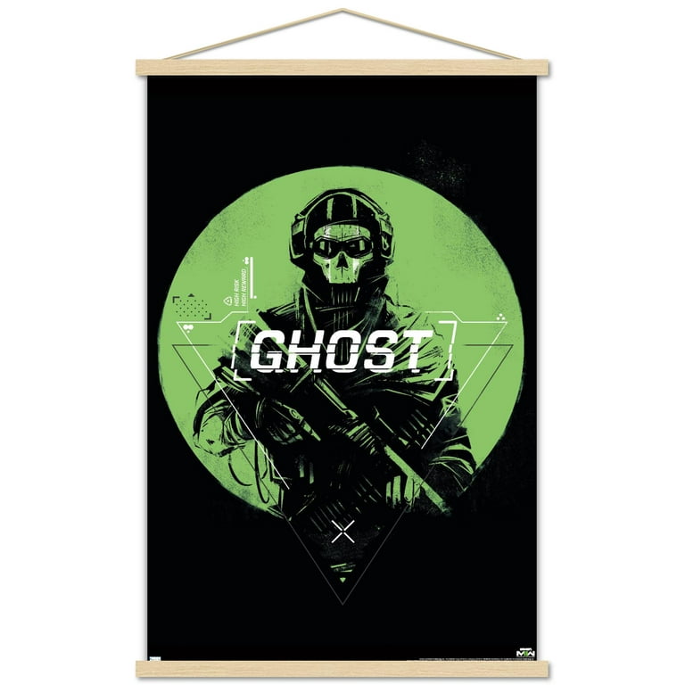 Call of Duty: Modern Warfare 2 - Ghost Emblem Wall Poster with Magnetic  Frame, 22.375 x 34 