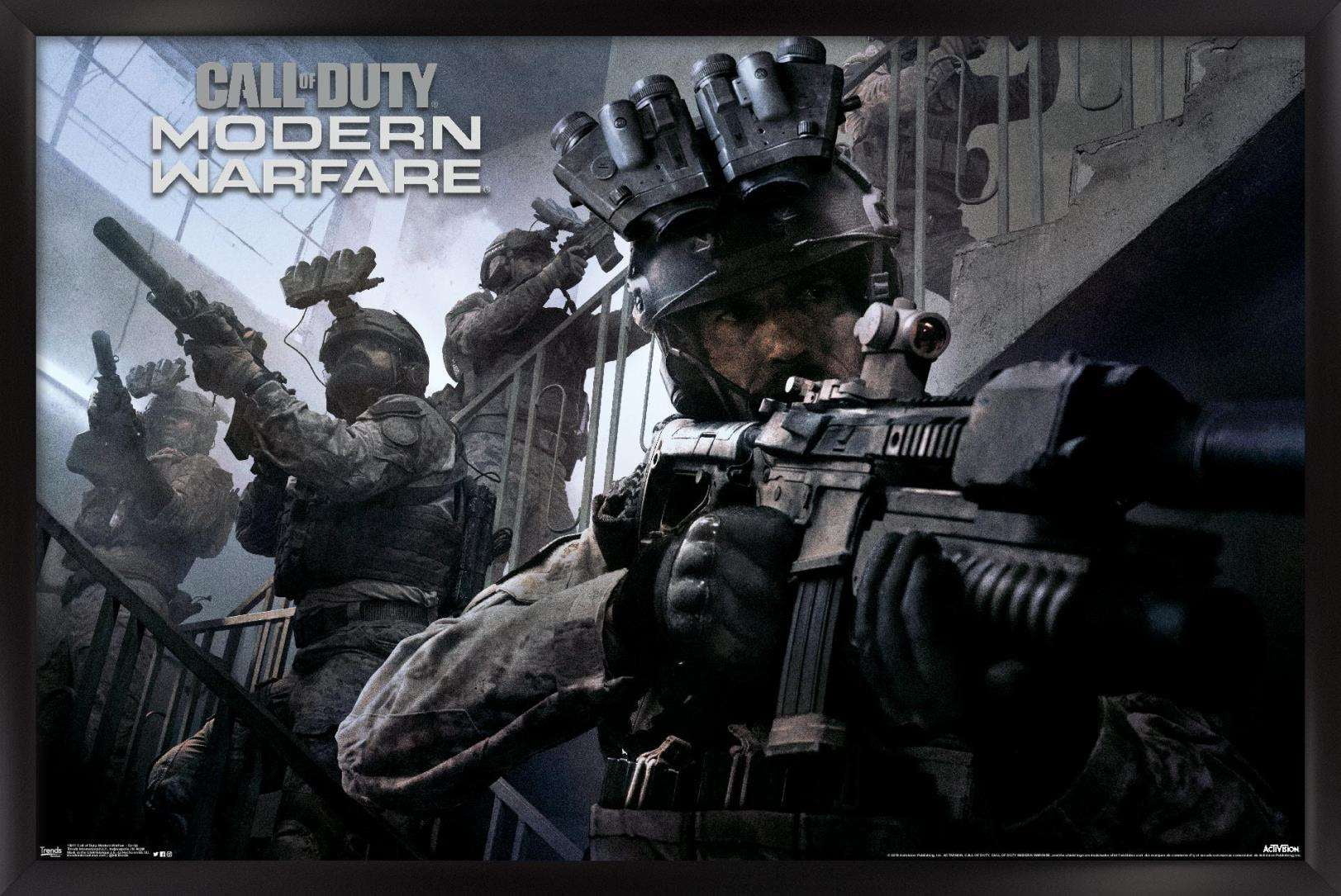 Call of Duty Modern Warfare CoOp Wall Poster, 22.375" x 34", Framed