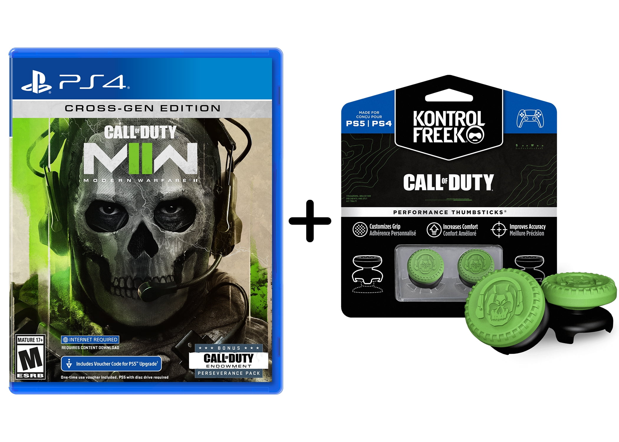 Call of Duty Modern Warfare II: C.O.D.E. Edition - PlayStation 4 +  Exclusive KontrolFreek Performance Thumbstick 