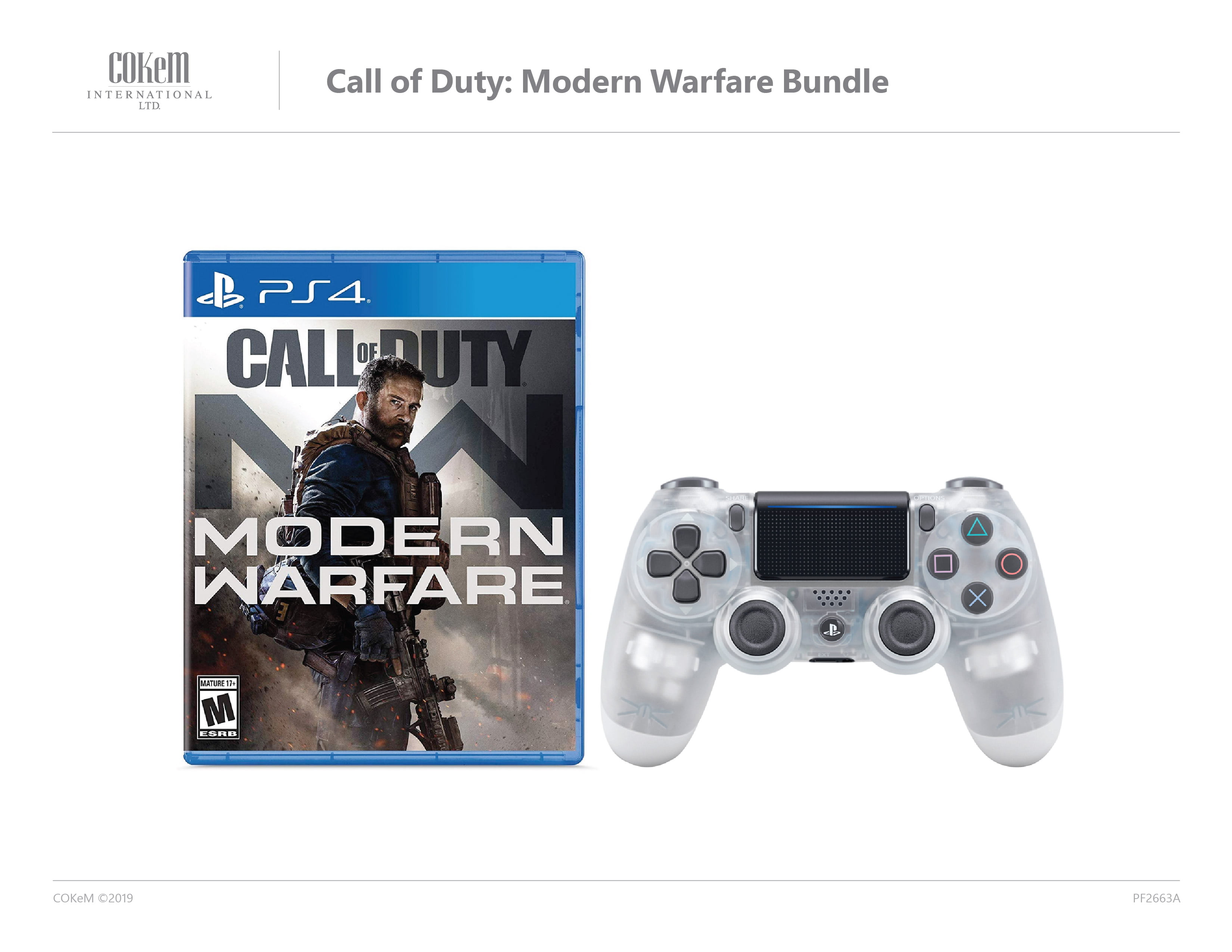 Call of Duty Modern Warfare & Sony Crystal Controller Bundle PlayStation 4 Walmart.com