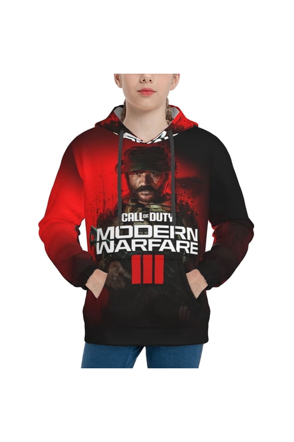 Call of Duty Modern Warfare Youth Hoodies Sweatshirts Pullover Long Sleeves Hooded Graphic Sweaters