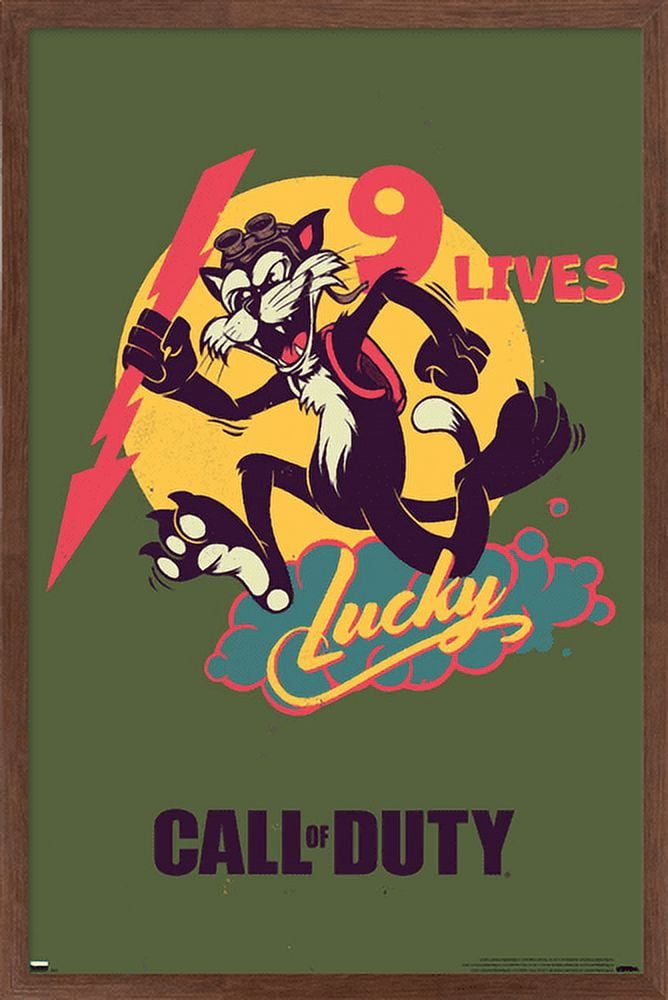 Call of Duty: Vanguard - 9 Lives Wall Poster, 22.375" x 34", Framed