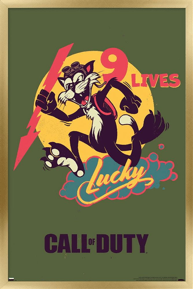 Call of Duty: Vanguard - 9 Lives Wall Poster, 22.375" x 34", Framed
