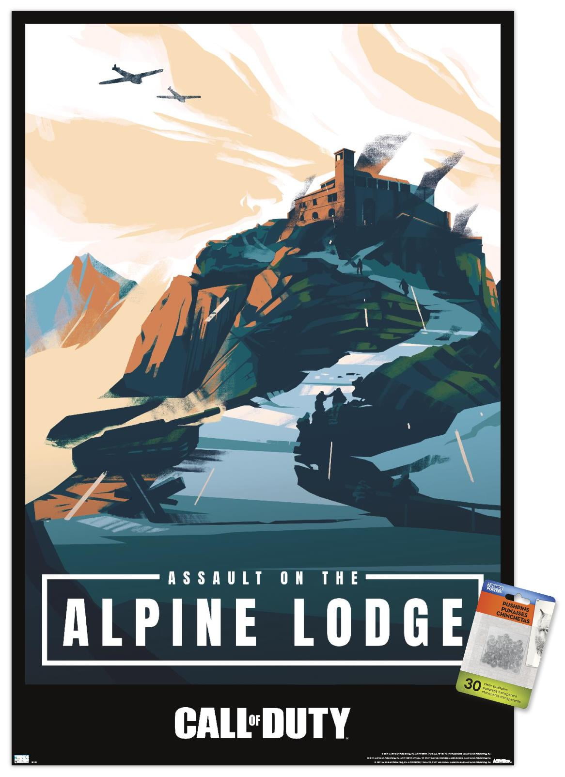 Call of Duty: Vanguard - Alpine Lodge Wall Poster with Pushpins, 22.375" x 34"