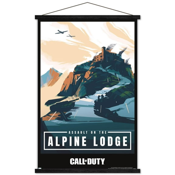 Call of Duty: Vanguard - Alpine Lodge Wall Poster with Wooden Magnetic Frame, 22.375" x 34"
