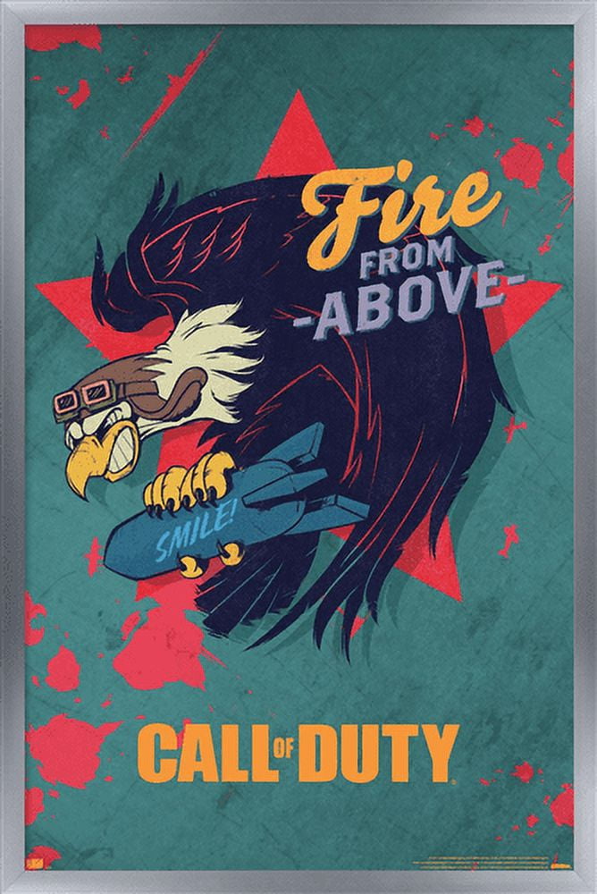 Call of Duty: Vanguard - Fire From Above Wall Poster, 14.725" x 22.375", Framed
