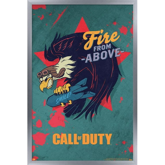 Call of Duty: Vanguard - Fire From Above Wall Poster, 14.725" x 22.375", Framed