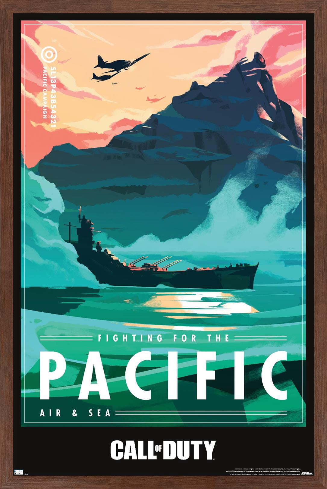 Call of Duty: Vanguard - Pacific Wall Poster, 14.725" x 22.375", Framed