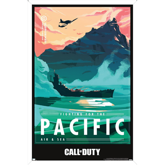 Call of Duty: Vanguard - Pacific Wall Poster, 14.725" x 22.375", Framed