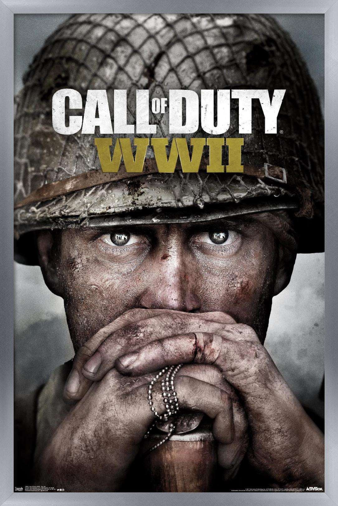 Call of Duty: WWII - Key Art Wall Poster, 14.725" x 22.375", Framed