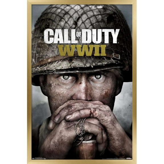 Call of Duty: WWII - Key Art Wall Poster, 22.375" x 34", Framed