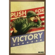 Call of Duty: WWII - Push Wall Poster, 22.375" x 34", Framed