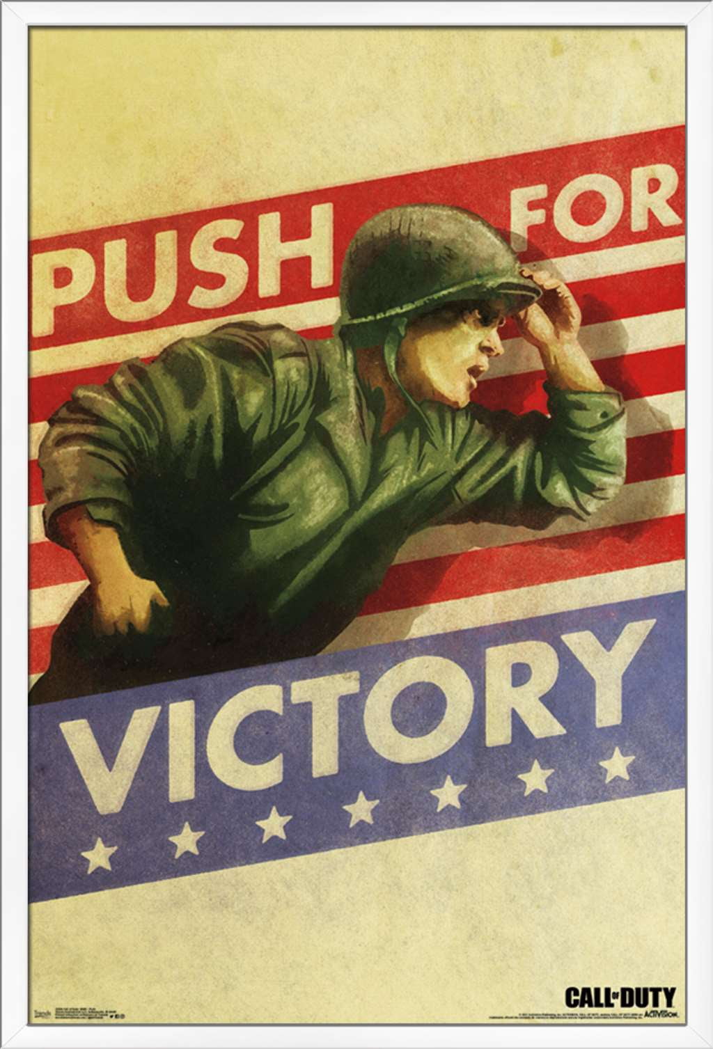 Call of Duty: WWII - Push Wall Poster, 22.375" x 34", Framed