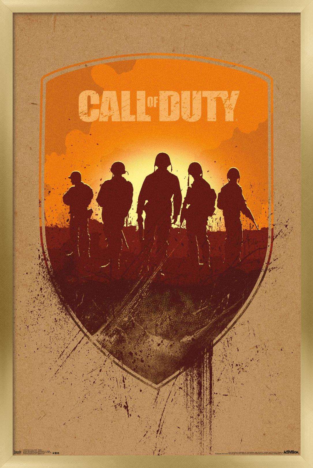 Call of Duty: WWII - Shield Wall Poster, 14.725" x 22.375", Framed