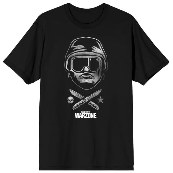 Call of Duty Warzone Soldier and Title Logo Men's Black Graphic Tee-XS