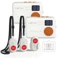thumbnail image 1 of CallToU Wireless Caregiver Pager System for Seniors & Patients, 1000 ft Range, 2 Receivers with Vibration & Display, 3 Waterproof SOS Buttons, 1 of 23