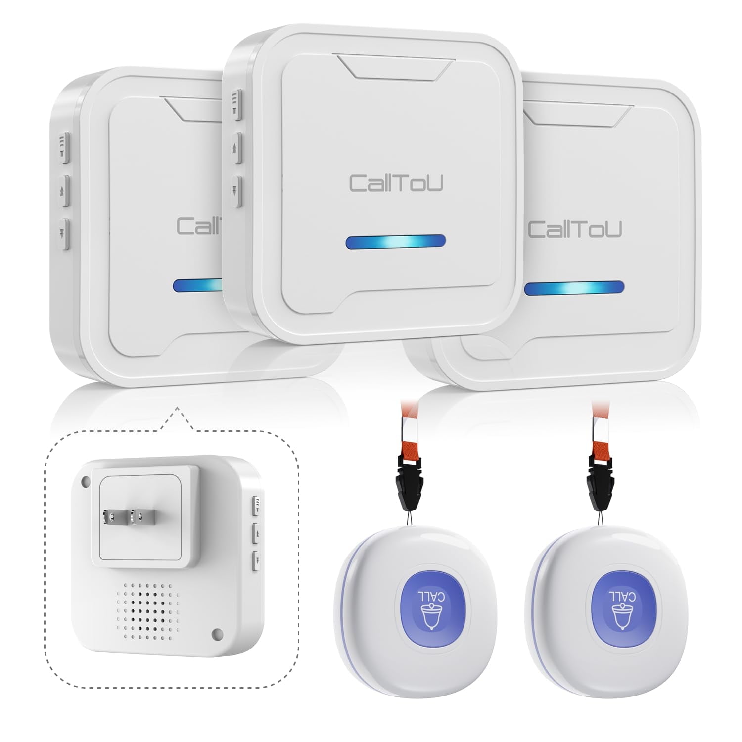 CallToU Caregiver Pager System, Wireless SOS Call Buttons for Seniors ...