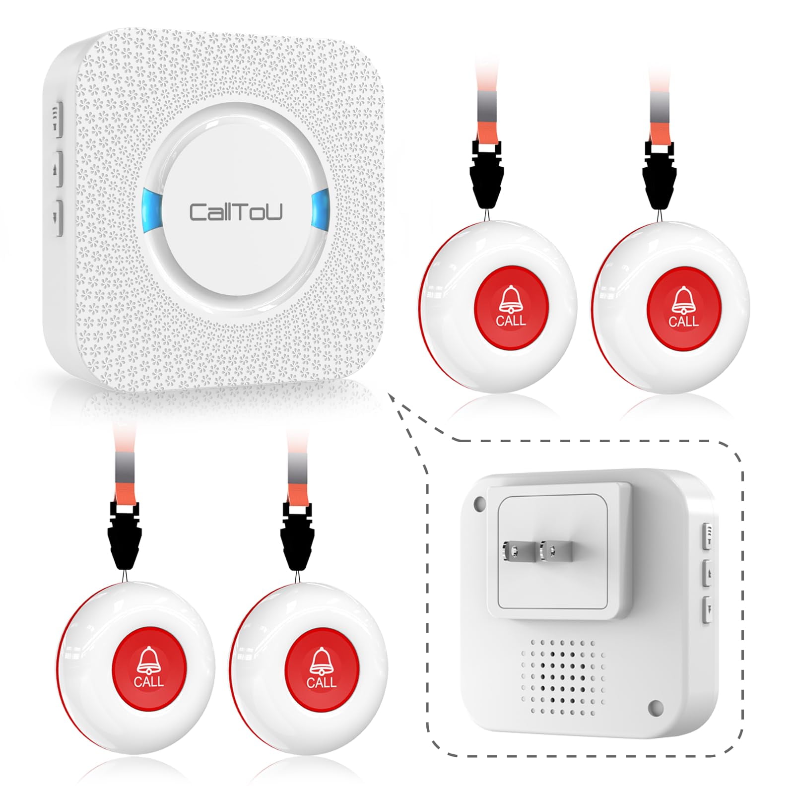 CallToU Caregiver Pager Wireless Call Button Smart Bell Alert System