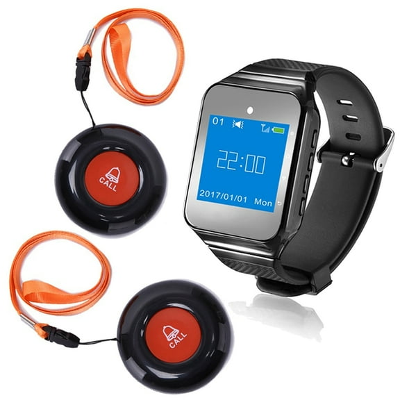 CallToU Caregiver Pager Wireless Smart Call Button Nurse Calling Alert Vibration for Elderly/Patient/Disable at Home