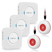 CallToU Wireless Caregiver Pager Smart Call System Nurse Calling Alert 3 Receivers 2 Call Botton