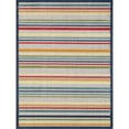 thumbnail image 1 of Calla 6927 Ivory/Multi Stripes Area Rug, Size - 6'7" x 9', 1 of 6