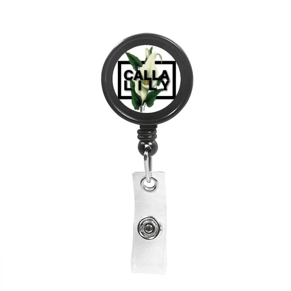 Calla Chic Fashion Elegance Retractable Keychain Badge Holder ID Badge