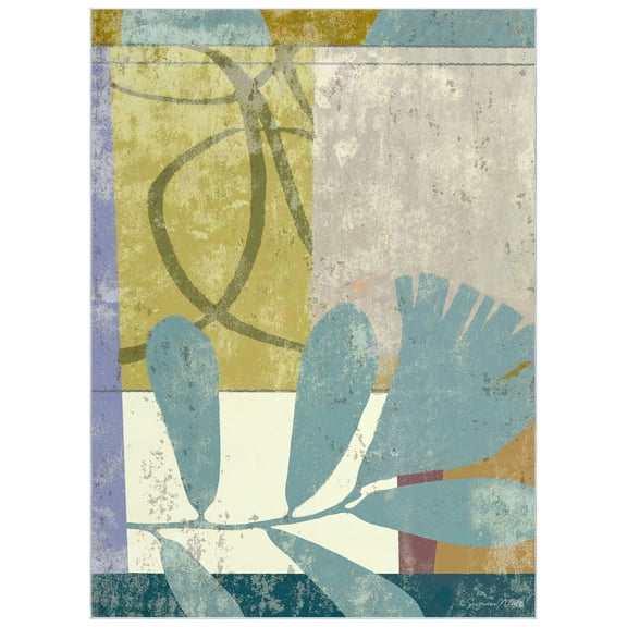 Calla II Washable Flower Art Area Rug size 8'x10', Power-loomed, Heavenly Softness with Non-Slipping Backing